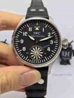 Replica Swiss IWC Big Pilot Watch Black Leather Watch Band